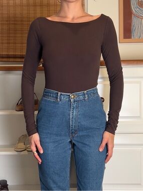 Reformation Straight-Leg High-Rise Jeans — Medium Blue